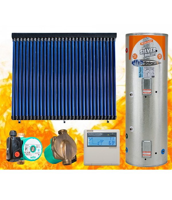 Solar thermal panel pump controller hot water cylinder