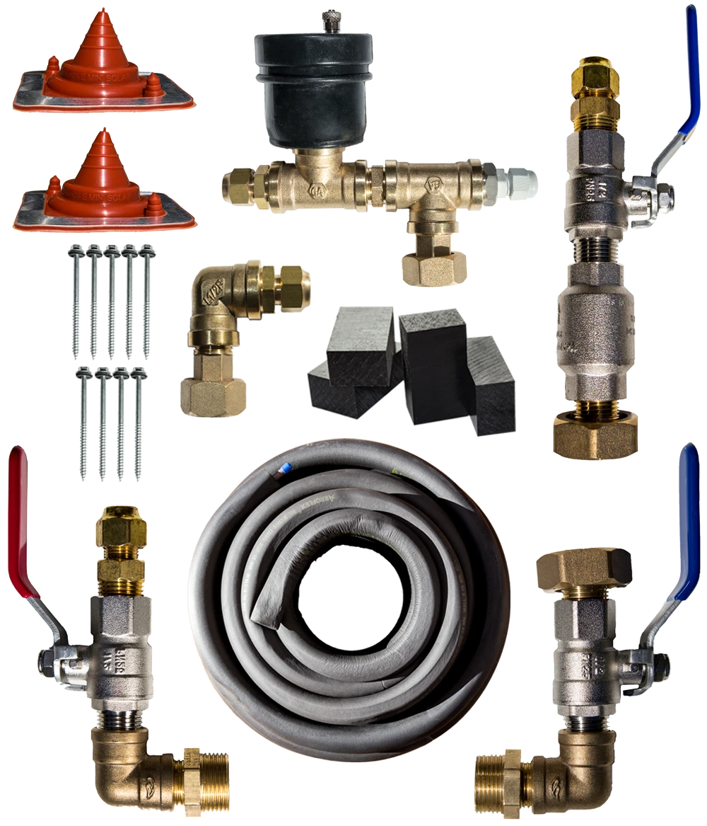 Solar install kit components