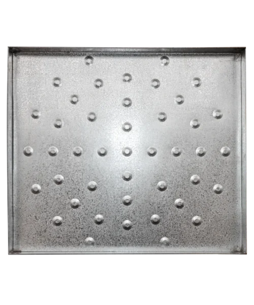 Galvanised hot water cylinder drip tray
