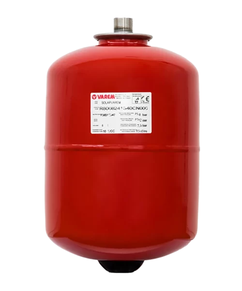 Red expansion vessel tank
