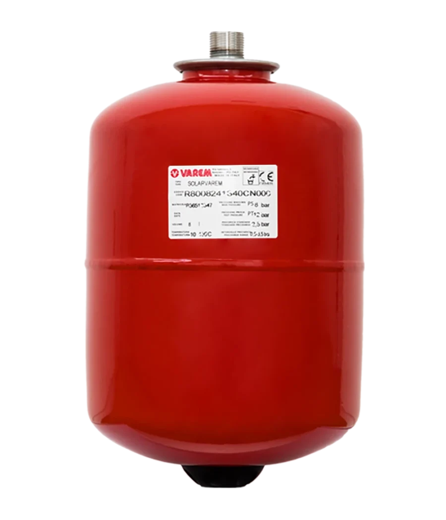 Red expansion vessel tank